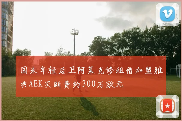 国米年轻后卫阿莱克修租借加盟雅典AEK买断费约300万欧元